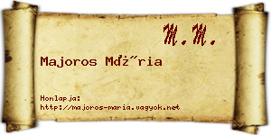 Majoros Mária névjegykártya