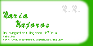 maria majoros business card